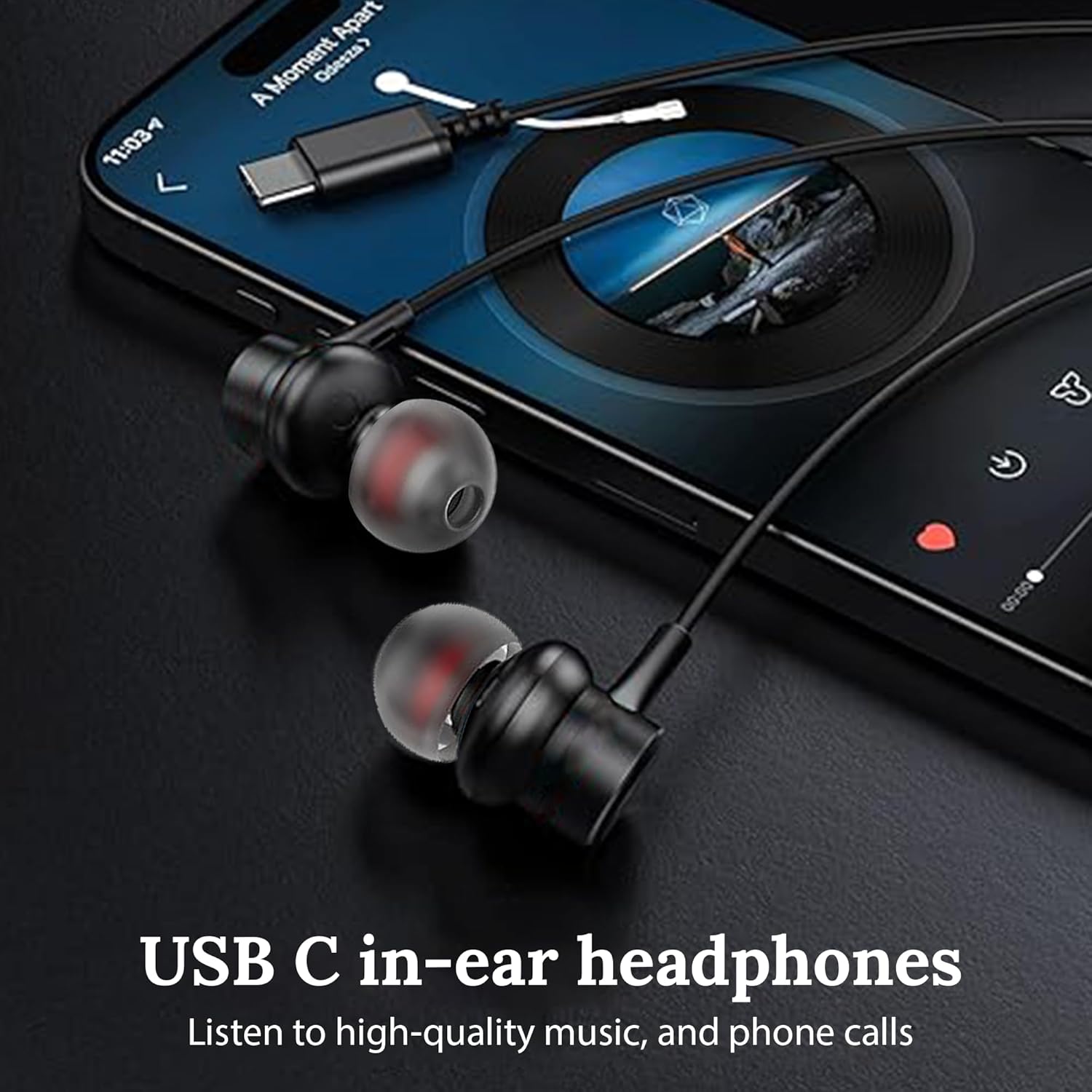 Kratos C Type Earphones Wired Metallic c pin Earphones